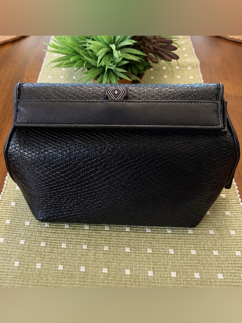 Henry Charles Large Black Deluxe Cosmetic Bag/Clutch